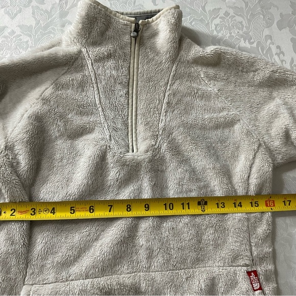 The North Face White Fleece Deep Pile Sherpa 1/4 Zip Pullover Women’s Size XS/tp - Picture 5 of 9
